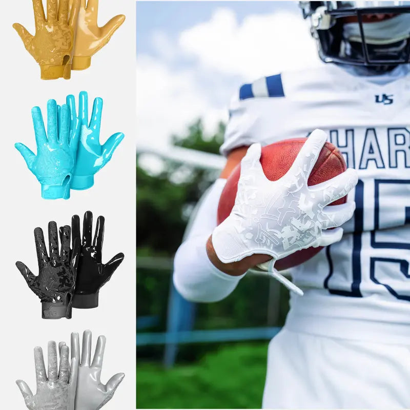 Sticky Football Receiver Gloves - Ultra-Sticky Grip, Lightweight & Breathable Fabric