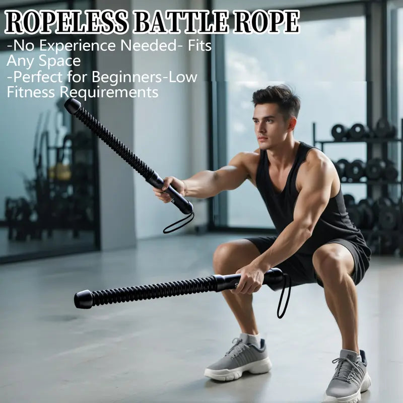 Cordless Battle Ropes - Weighted Fitness Ropes for At-Home HIIT and Full-Body Workouts