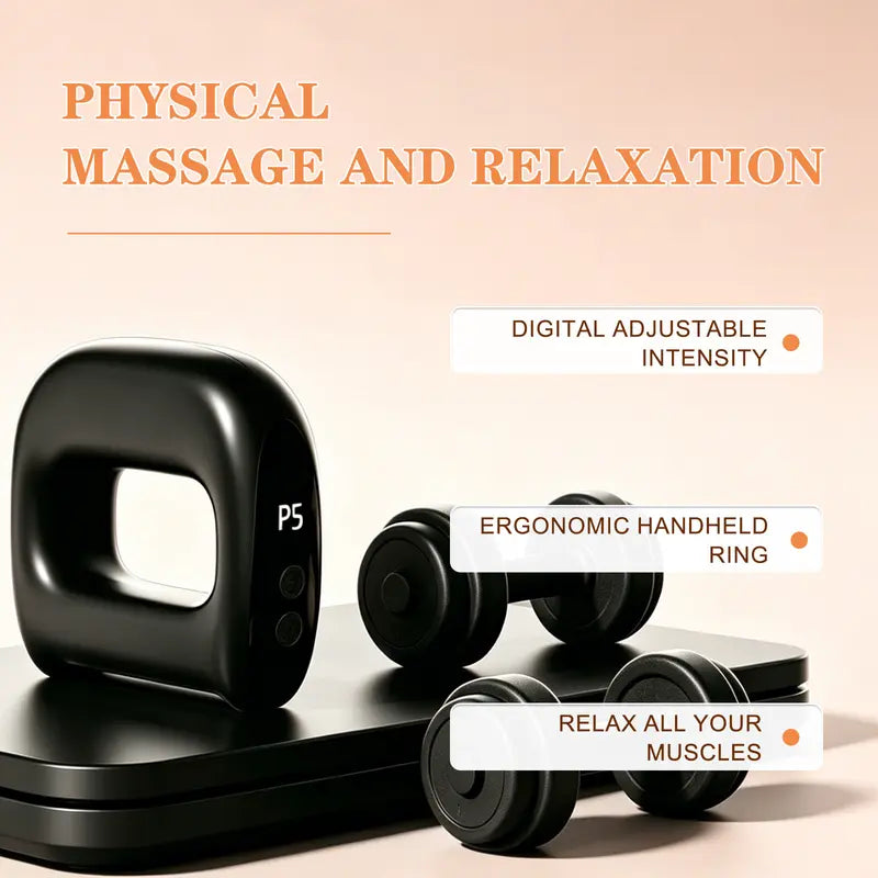 Portable Deep Tissue Vibration Back Massager with 55-in Adjustable Belt, Cordless Rechargeable
