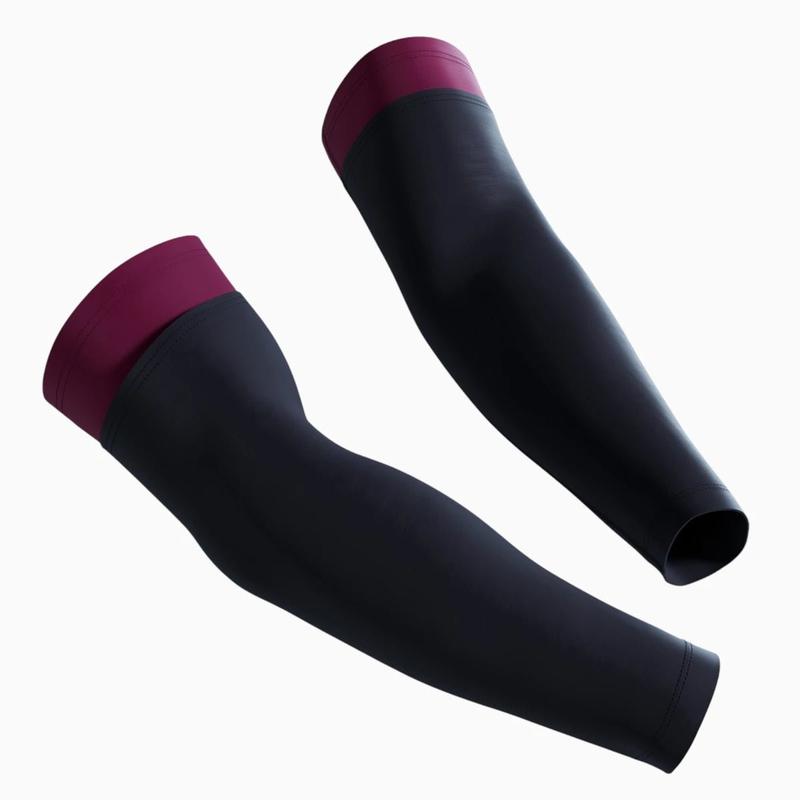 Double Arm Sleeves - Durable Elastic Sports Support with 2-in-1 Look for 7-on-7 Games