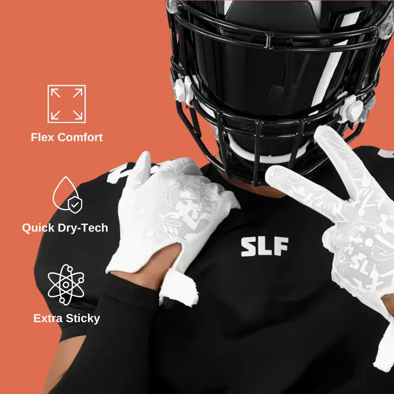 Sticky Football Receiver Gloves - Ultra-Sticky Grip, Lightweight & Breathable Fabric