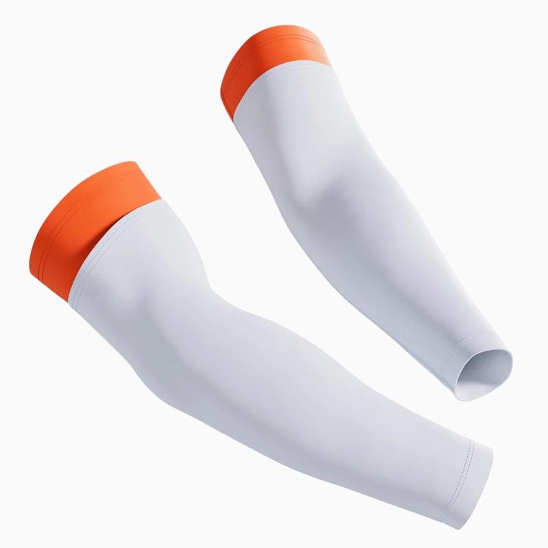 Double Arm Sleeves - Durable Elastic Sports Support with 2-in-1 Look for 7-on-7 Games