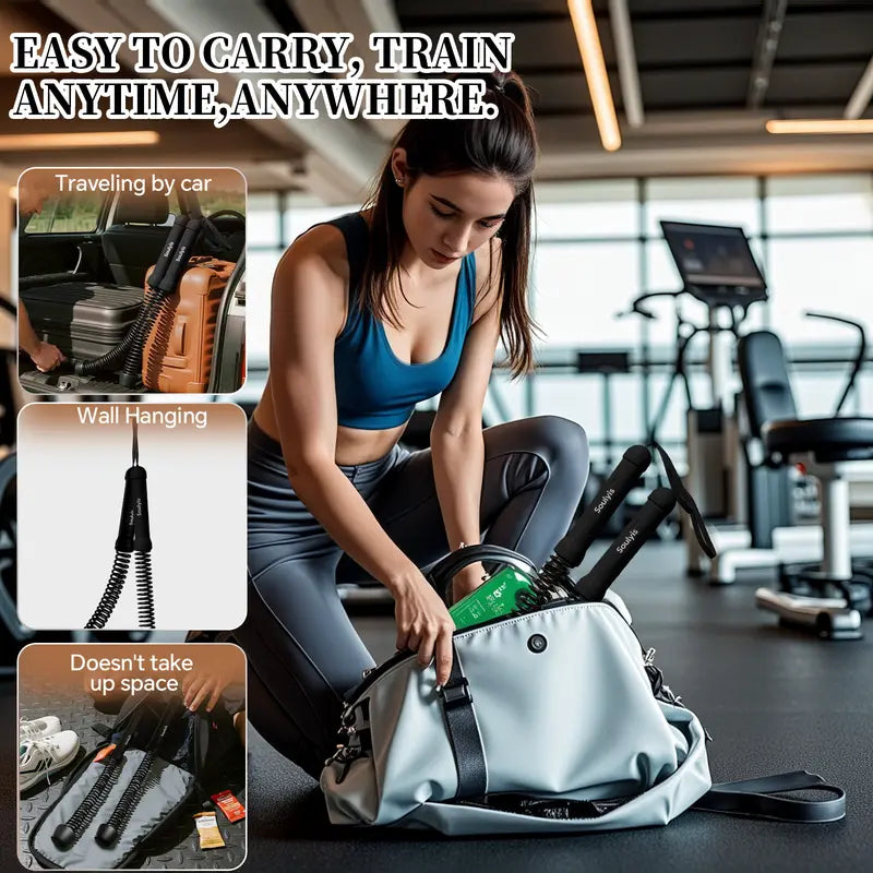 Cordless Battle Ropes - Weighted Fitness Ropes for At-Home HIIT and Full-Body Workouts