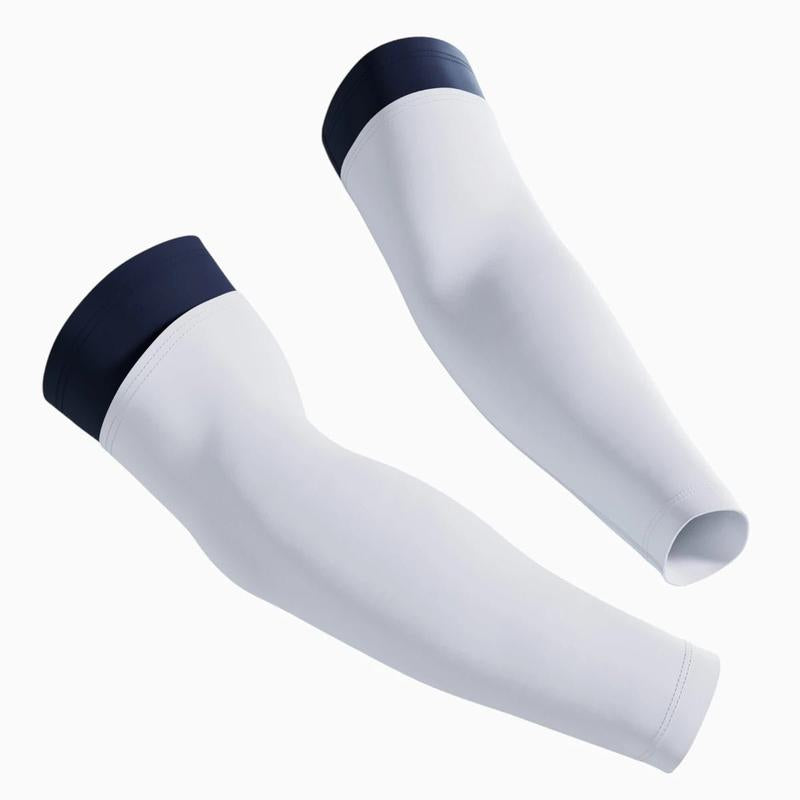 Double Arm Sleeves - Durable Elastic Sports Support with 2-in-1 Look for 7-on-7 Games