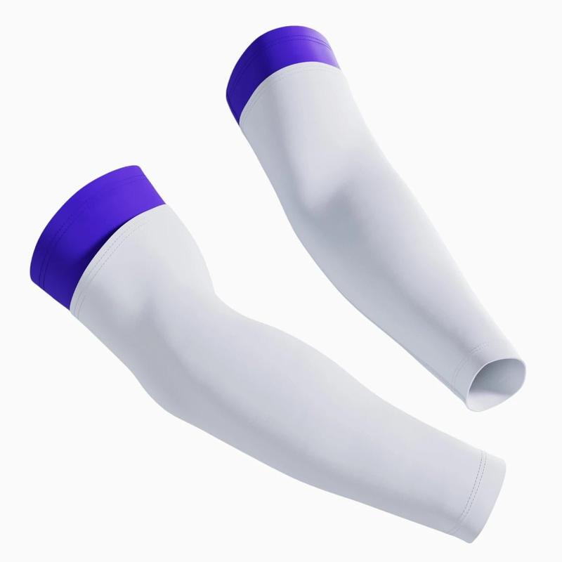 Double Arm Sleeves - Durable Elastic Sports Support with 2-in-1 Look for 7-on-7 Games
