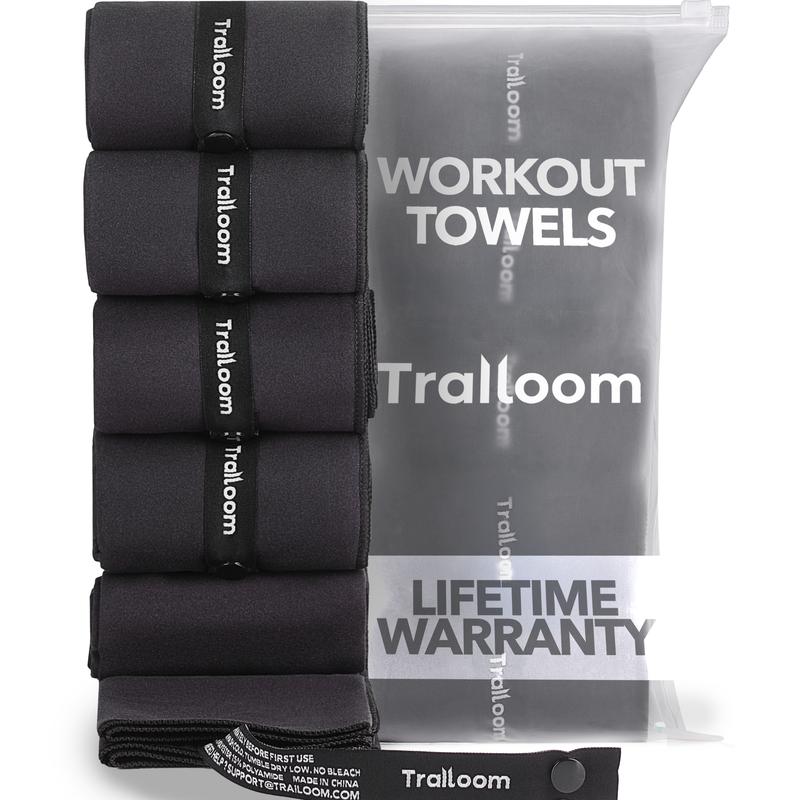 Gym Towels 5 Pack - Microfiber Workout Towels, Quick Dry and Highly Absorbent for Sports