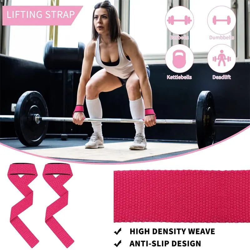9 Pcs Barbell Pad Set for Squats, Hip Thrusts, and Lunges with Ankle Straps and Resistance Bands