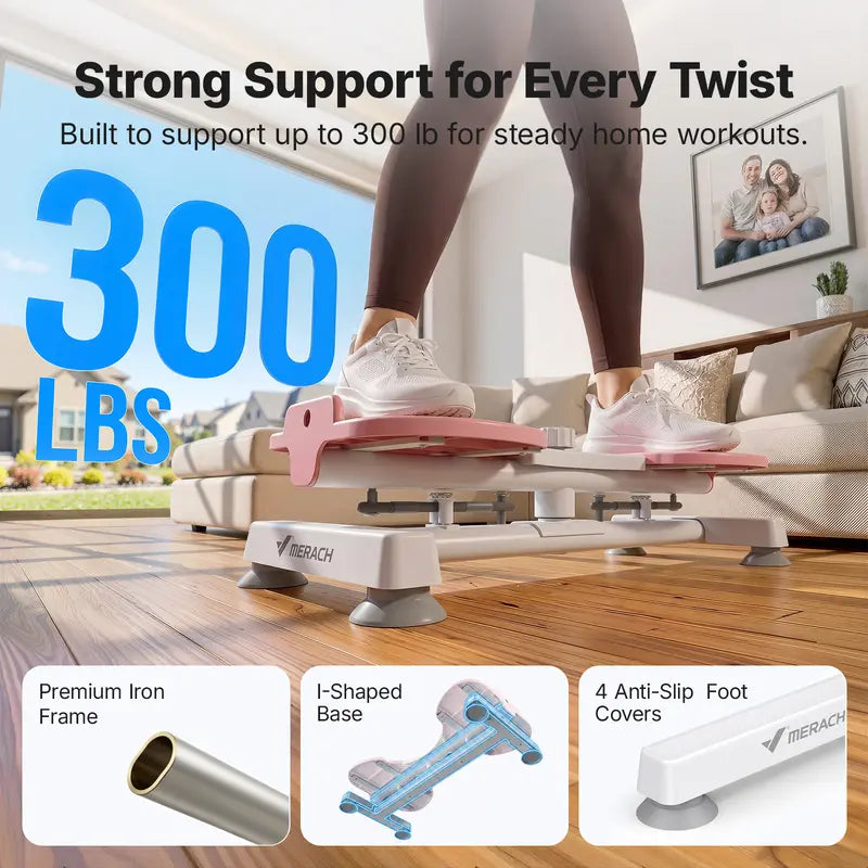 Waist Twist Machine for Toned Abs - Double Non-Slip Silent Exercise Equipment