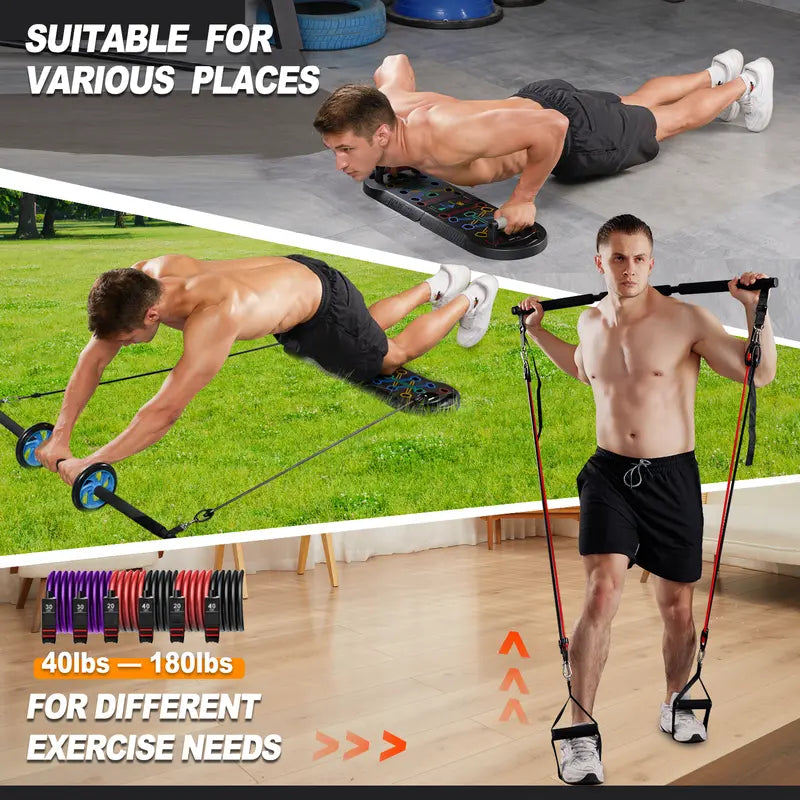 Professional Push Up Board - Portable Strength Training Equipment for Chest, Shoulders, Back & Triceps
