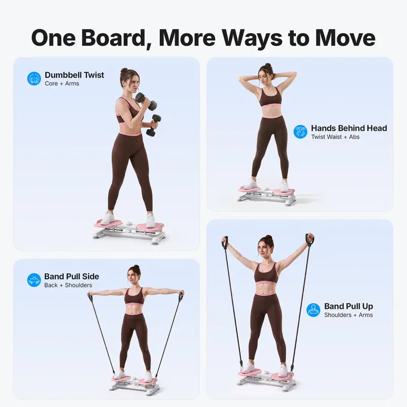 Waist Twist Machine for Toned Abs - Double Non-Slip Silent Exercise Equipment