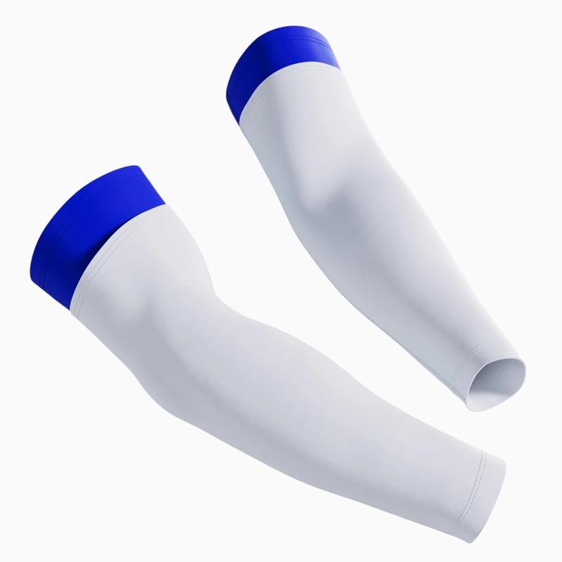 Double Arm Sleeves - Durable Elastic Sports Support with 2-in-1 Look for 7-on-7 Games