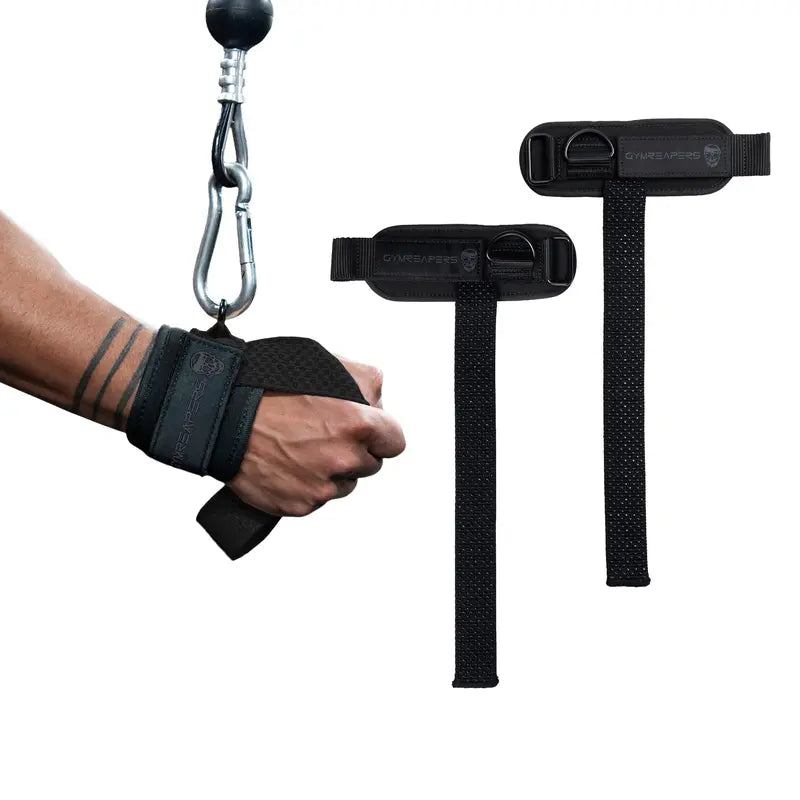 Lifting Straps with Cushioned Wrist Cuff, 14.5" Cotton Strap and Anti-Slip Silicone Beads