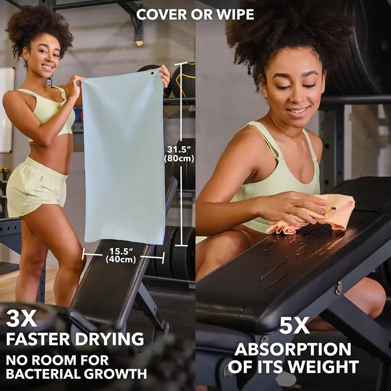 Gym Towels 5 Pack - Microfiber Workout Towels, Quick Dry and Highly Absorbent for Sports