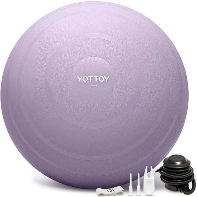 65cm Unisex Anti-Burst Stability Ball, Extra Thick PVC Exercise Equipment for Core Workouts