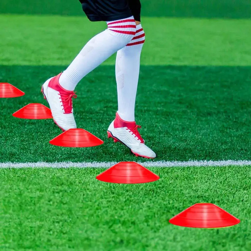 Nylon Agility Ladder Speed Training Set - 12 Disc Cones, 4 Steel Piles, 1 Resistance Umbrella