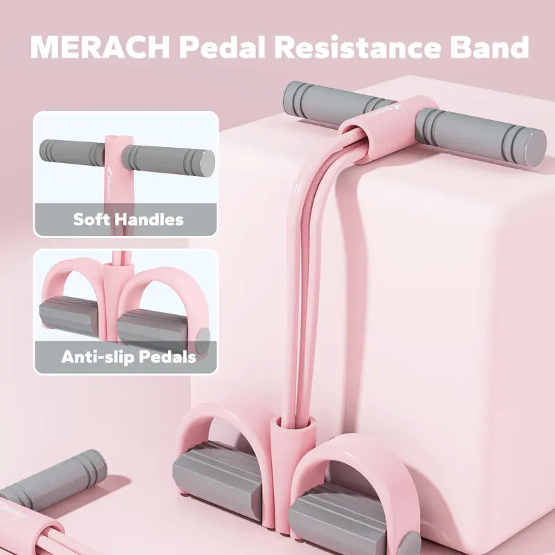 Multifunction Pedal Resistance Band, Elastic Pull Rope for Full-Body Home Workouts