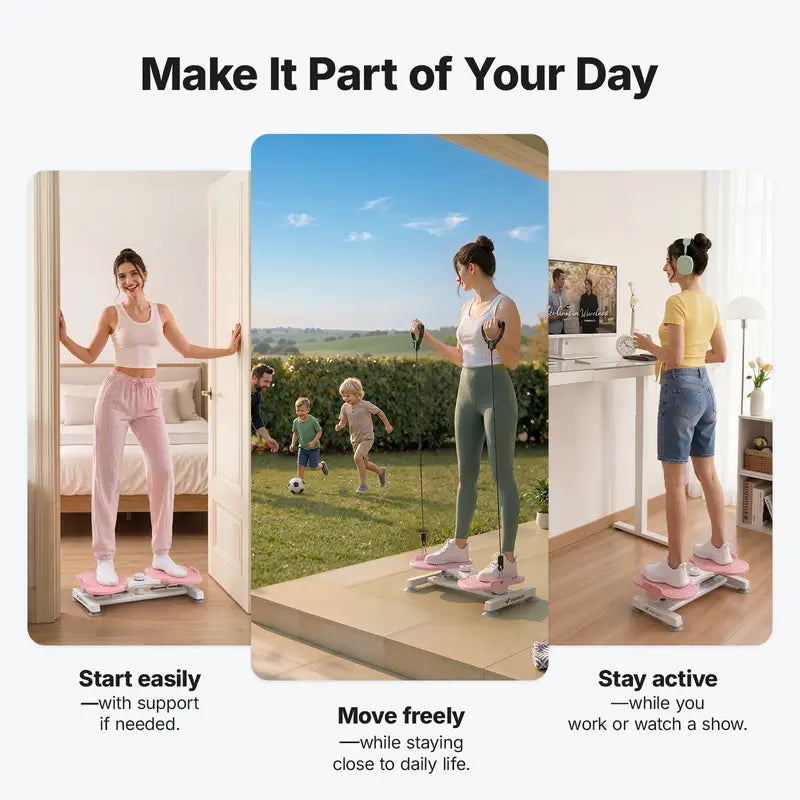 Waist Twist Machine for Toned Abs - Double Non-Slip Silent Exercise Equipment