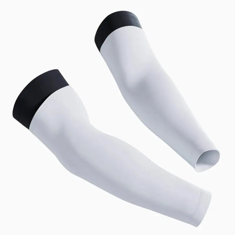 Double Arm Sleeves - Durable Elastic Sports Support with 2-in-1 Look for 7-on-7 Games
