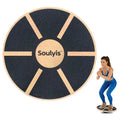 Multifunctional Exercise Balance Board with Stable Wood Base and 360-Degree Rotation