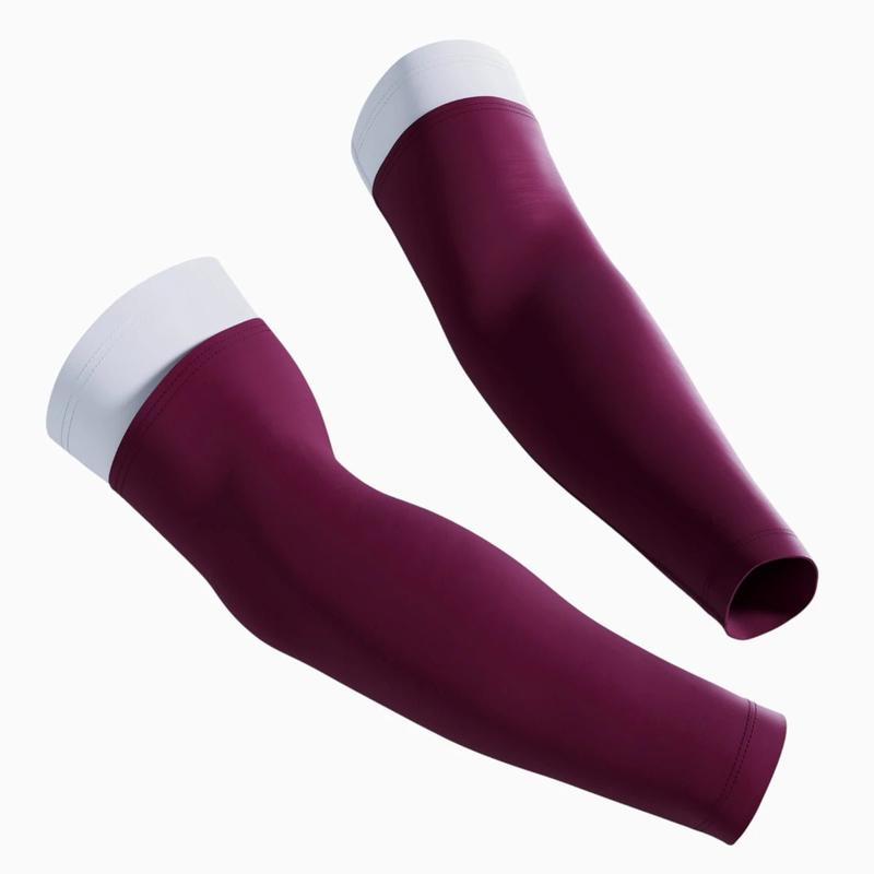 Double Arm Sleeves - Durable Elastic Sports Support with 2-in-1 Look for 7-on-7 Games