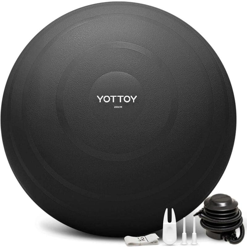 65cm Unisex Anti-Burst Stability Ball, Extra Thick PVC Exercise Equipment for Core Workouts