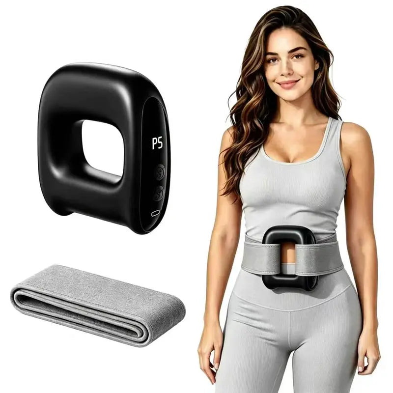 Portable Deep Tissue Vibration Back Massager with 55-in Adjustable Belt, Cordless Rechargeable