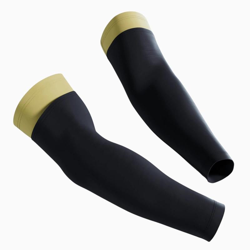 Double Arm Sleeves - Durable Elastic Sports Support with 2-in-1 Look for 7-on-7 Games