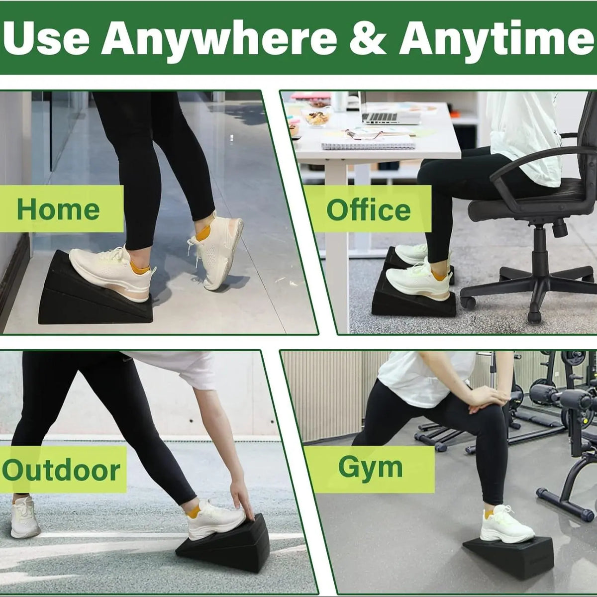Squat Wedge Blocks, Set of 3 Non-Slip Foam Incline Boards for Calf Stretching