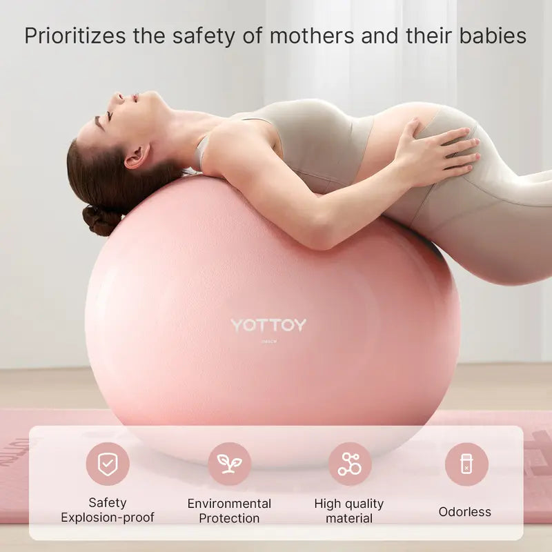 65cm Unisex Anti-Burst Stability Ball, Extra Thick PVC Exercise Equipment for Core Workouts