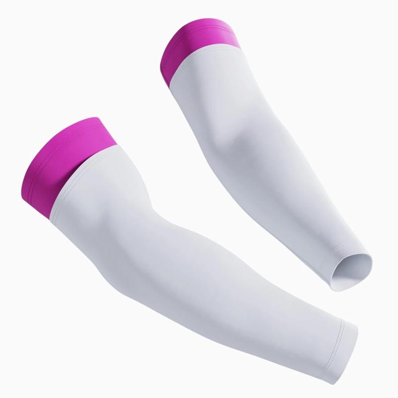Double Arm Sleeves - Durable Elastic Sports Support with 2-in-1 Look for 7-on-7 Games
