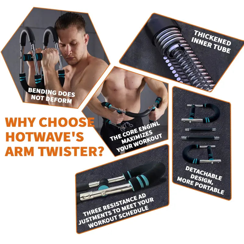 Adjustable Arm Trainer and Chest Workout Equipment for Men, Upper Body Strength Training