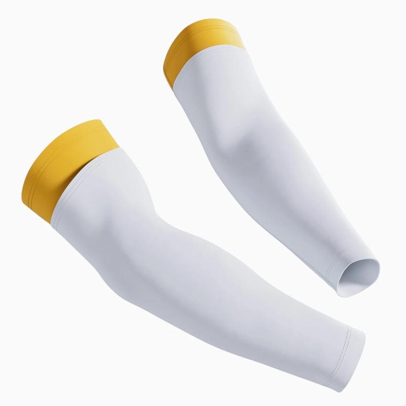Double Arm Sleeves - Durable Elastic Sports Support with 2-in-1 Look for 7-on-7 Games