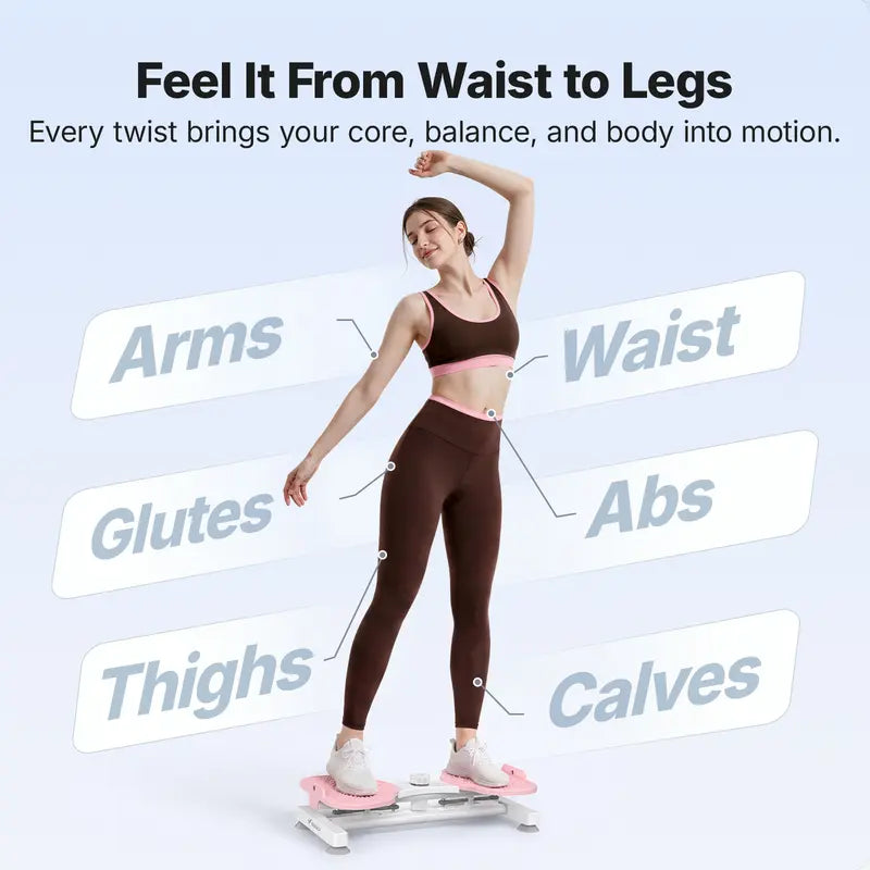 Waist Twist Machine for Toned Abs - Double Non-Slip Silent Exercise Equipment