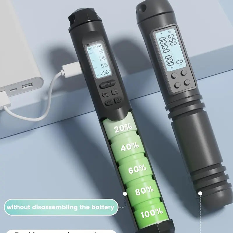 2 In 1 Cordless Jump Rope with Counter for Fitness - Adjustable Smart Skipping Rope for Speed and Cardio