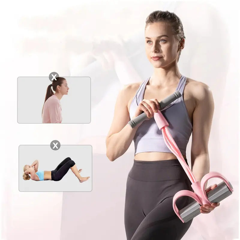 Multifunction Pedal Resistance Band, Elastic Pull Rope for Full-Body Home Workouts